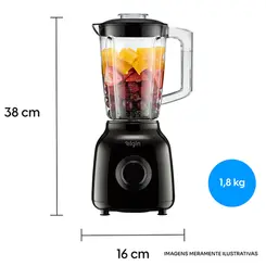 LIQUIDIFICADOR ELGIN 1,6L PRETO 127V