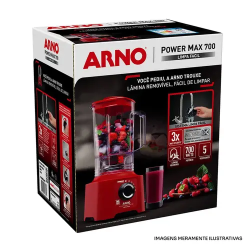 LIQUIDIFICADOR ARNO POWER MAX VERM LN61