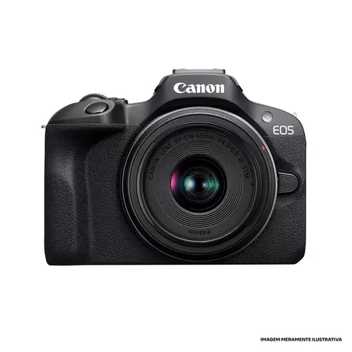 Câmera Mirrorless Canon EOS R100 24,1MP 4K Wi-Fi Bluetooth Preta