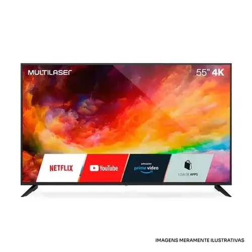 Smart TV Multi TL061M 55" 4K UHD Android 11 Wi-Fi Bluetooth