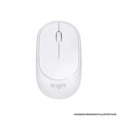 MOUSE BRIGHT S/FIO BRANCO MS001