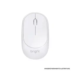 MOUSE BRIGHT S/FIO BRANCO MS001