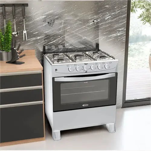 Fogão Clarice Delicato Plus 5 Bocas Mesa Inox Acendimento Automático Branco Bivolt